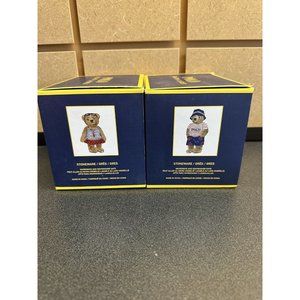 Polo Ralph Lauren Bear 16 oz Coffee Mug Girl & Boy Swimsuit Beach Day Stoneware